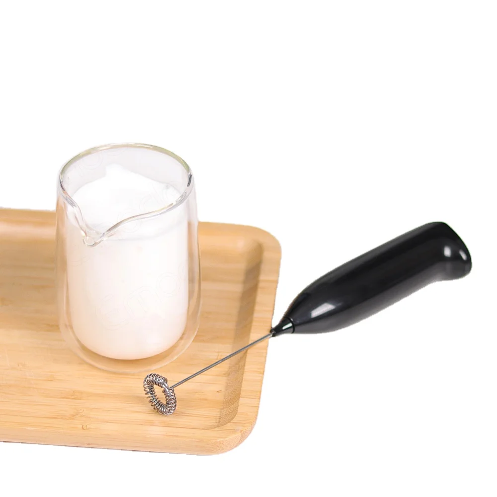 Emode Wholesale Mini Foam Maker Tea Coffee Instant Whisk Battery Milk Frother With Custom Logo