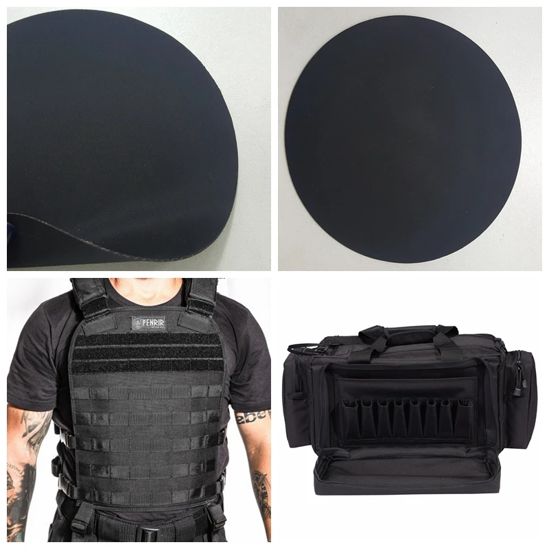 0.8mm Matte Black Hypalon Coated Nylon for Tactical Equipment