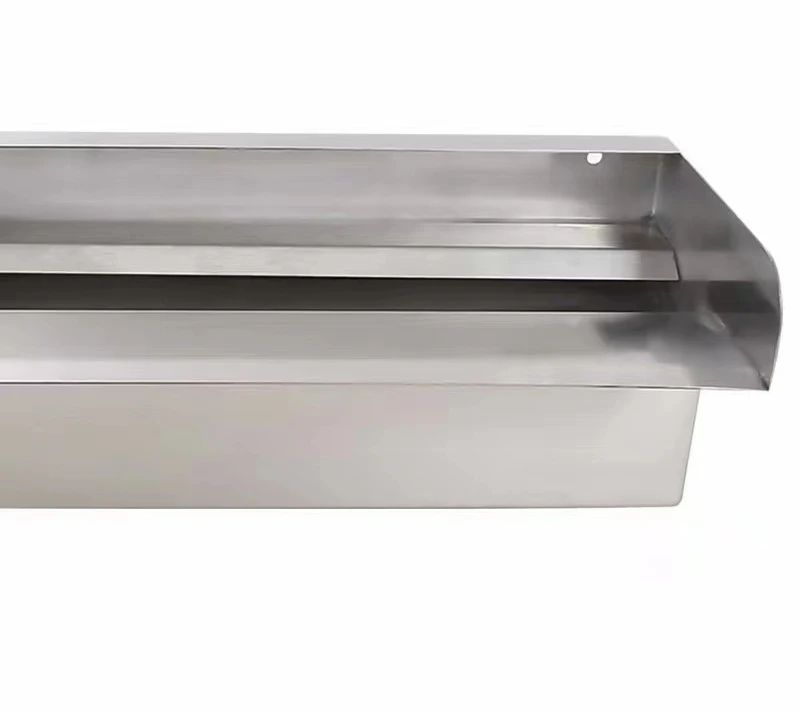 Customized stainless steel  wall fountain waterfall spillway for garden park decoration