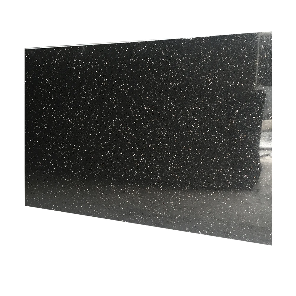 Best Price Polished Black Galaxy Granite Tiles Customizable Size All Natural Stone from India