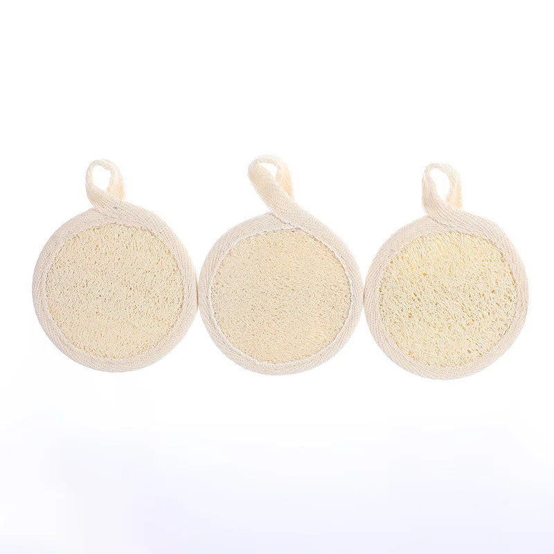 Face Exfoliating Loofah Pad Scrubber, Manual Facial Cleansing and Makeup Remover Brush 4 Pieces, Natural Loofa Sponge Pads Massa