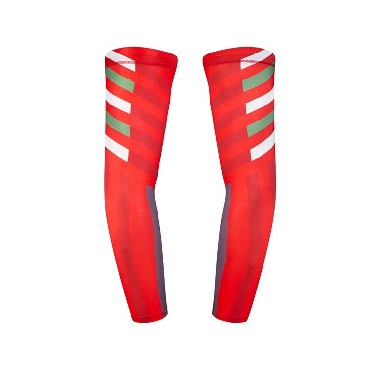 New Fashion Sublimation Print Logo Lycra Bike Hiking Golf Football Elastic Sport Golf Arm Warmer For Men Women