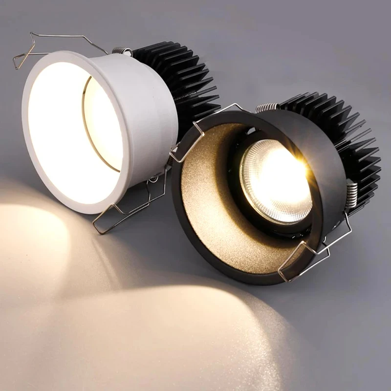 CSLIDO Ceiling Round Recessed Anti Glare Dimmable  7w 9w 12w 15w Down Led Spot Light