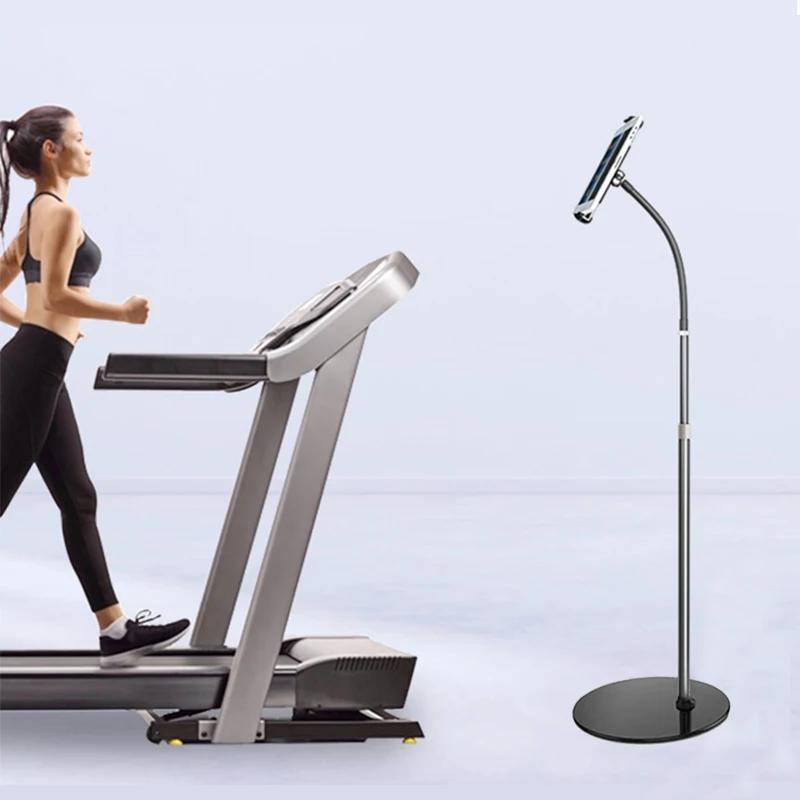 Tablet Floor Stand,Height-Adjustable Gooseneck Stand Universal Long arm tablet stand for smartphone and ipad