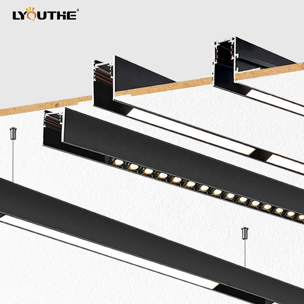 Hot Sale adjustable DC48v Linear magnetic led track light For Commercial Lighting