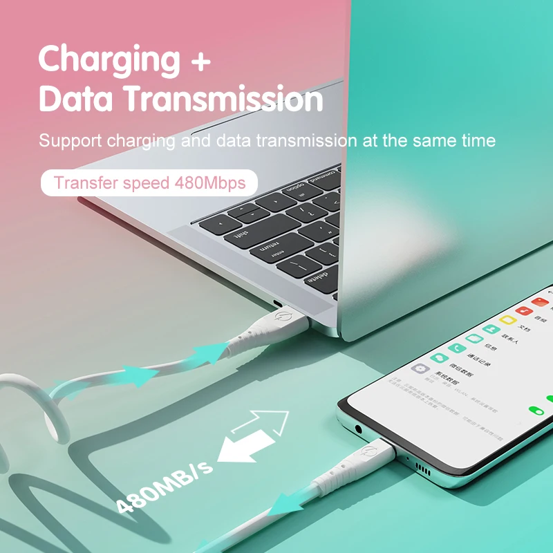 wholesale 3A 5A type c cable fast charging Silicon usb data cable OD5mm super current mobile phone cable usb tipo c for sumsung