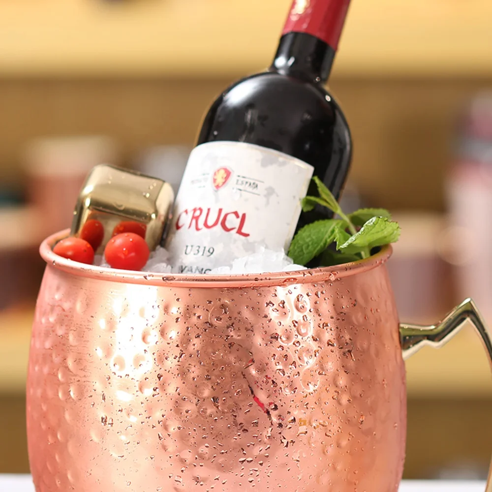 KLP Stainless Steel Ice Bucket Moscow mule cup ice beer beverage tub bucket ice bucket bar ware