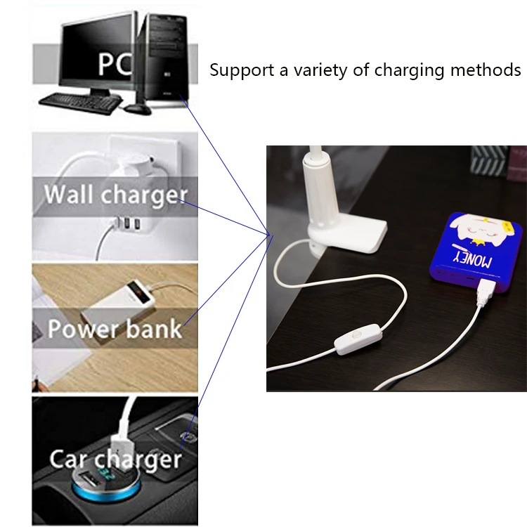 
Multifunctional Lamp Light LED Eye Protection USB Book Reading Light Clip On Table Reading Light For Kids 