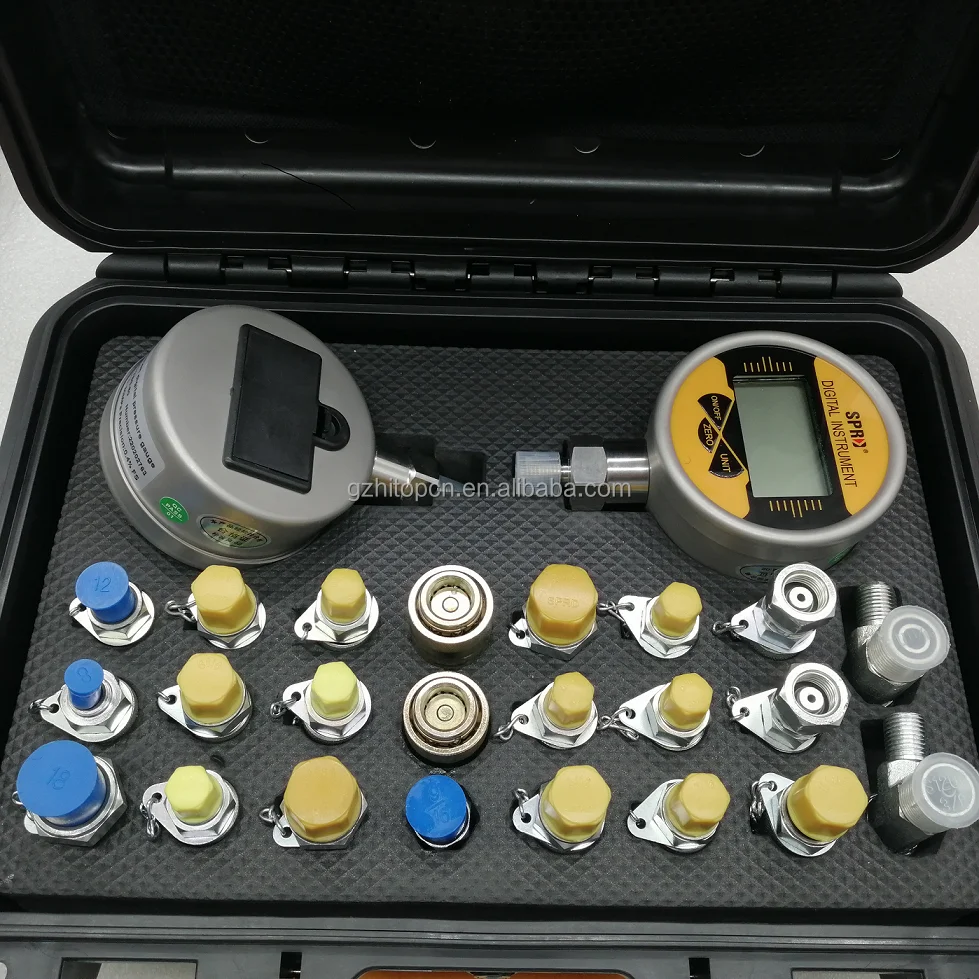 60Mpa digital pressure test kit 2 digital hydraulic pressure gauge kit