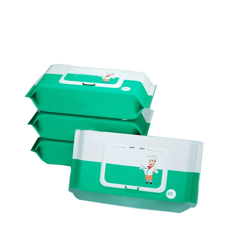 Custom Disposable Disinfecting Bleach Free Cleaning  Scent Moisture Seal Lid kitchen wet Wipes