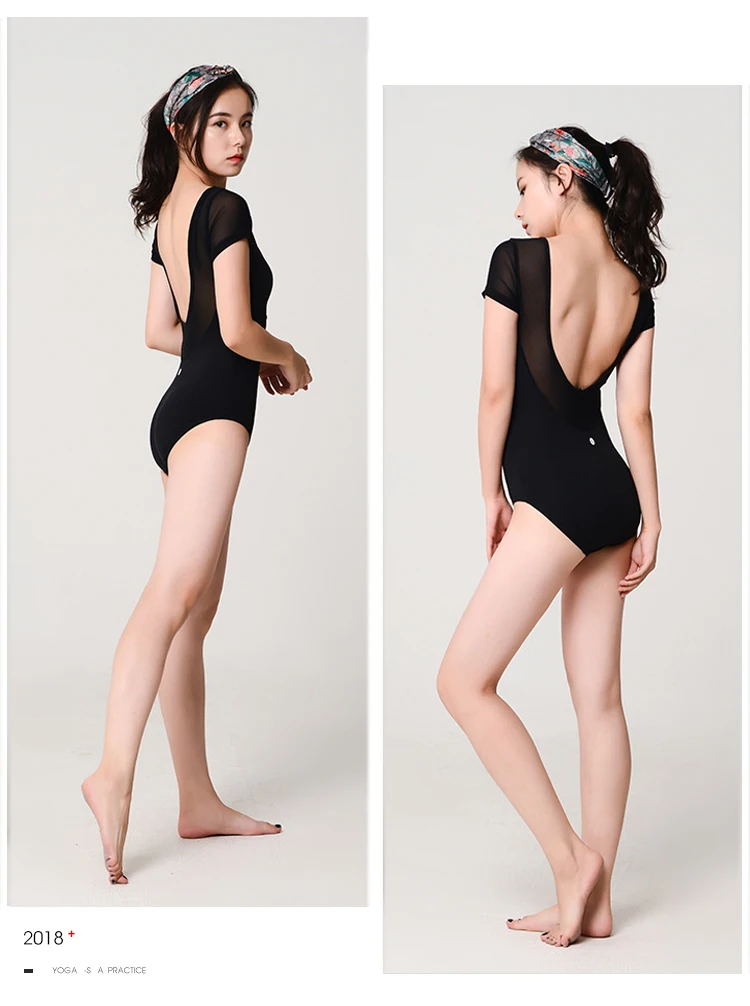 Adult Leotard Dance Wear Ladies Training Dancewear Mesh Costumes Ballet Leotard