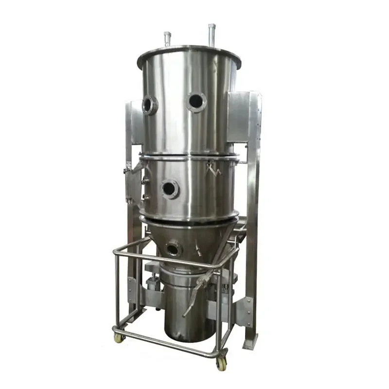 Food Chemica  Powder Granules Fluid Fluidized Bed Granulator Drying Machine