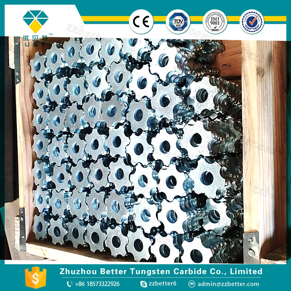 Concrete scarifier machine cutter asphalt  road construction tungsten carbide scarifier blades