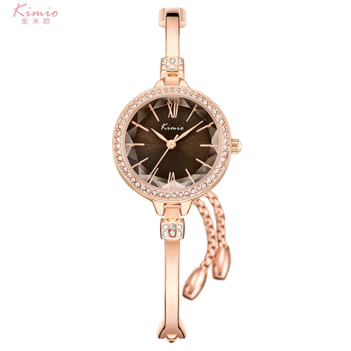 fashion lady brass bracelet hand watch OEM Luxury Stainless Steel quartz watch for woman gift