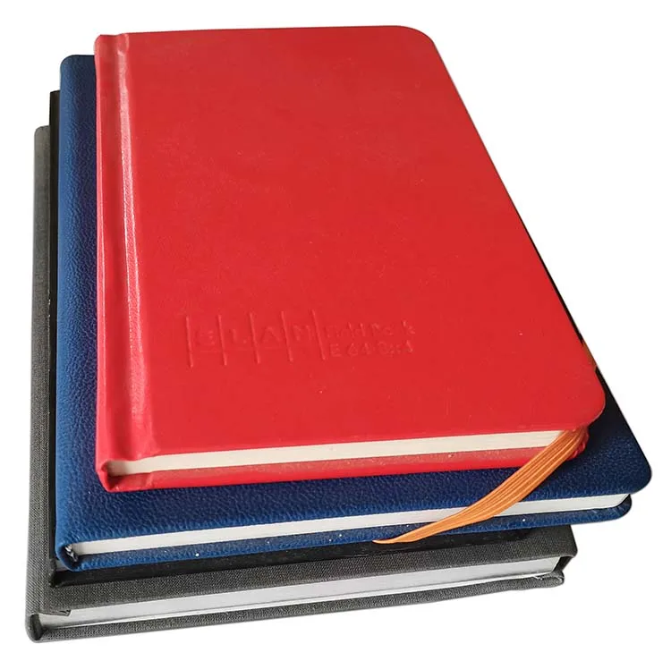 Red Color Plain Custom Pu Notebook Sublimation Pu Leather Notebook With Round Corner