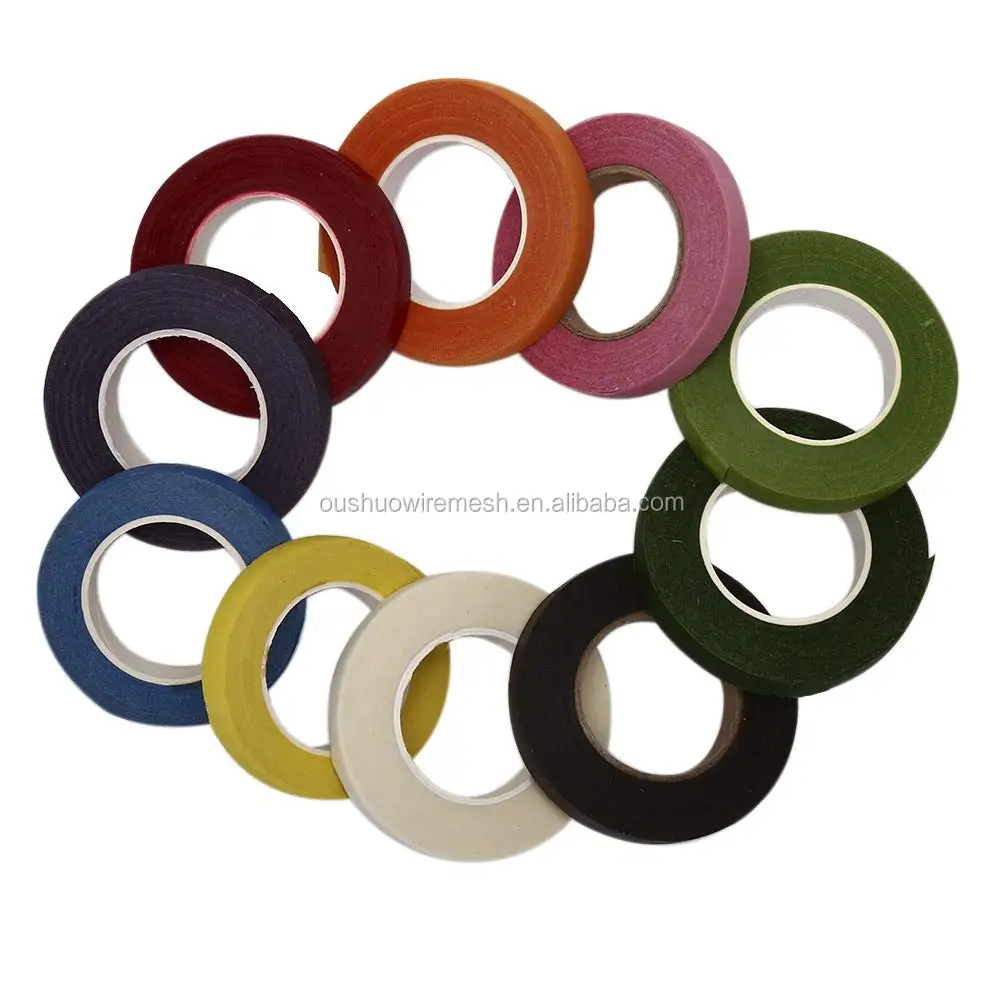 Green floral stem tape paper floral tape for flower stem wrapped