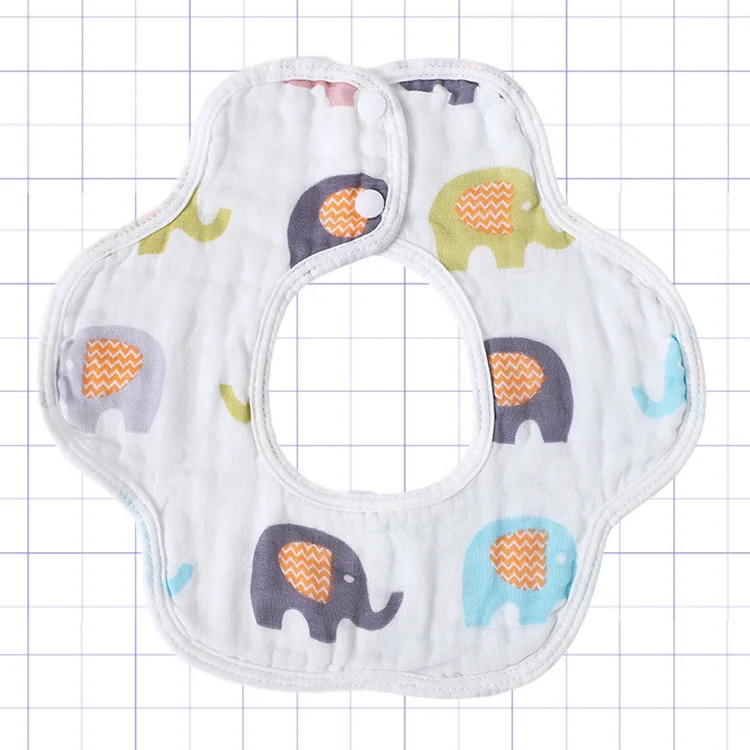 Customizable Waterproof Soft Adjustable Toddler Burp Cloth Infant 360 Degree Rotatable Newborn Bandana Bibs