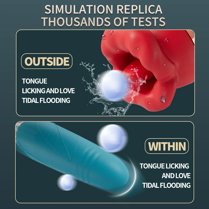 women vaginal massage adult sex toys 2 in 1 thrusting and mouth licking vibrator for clitoral masturbation