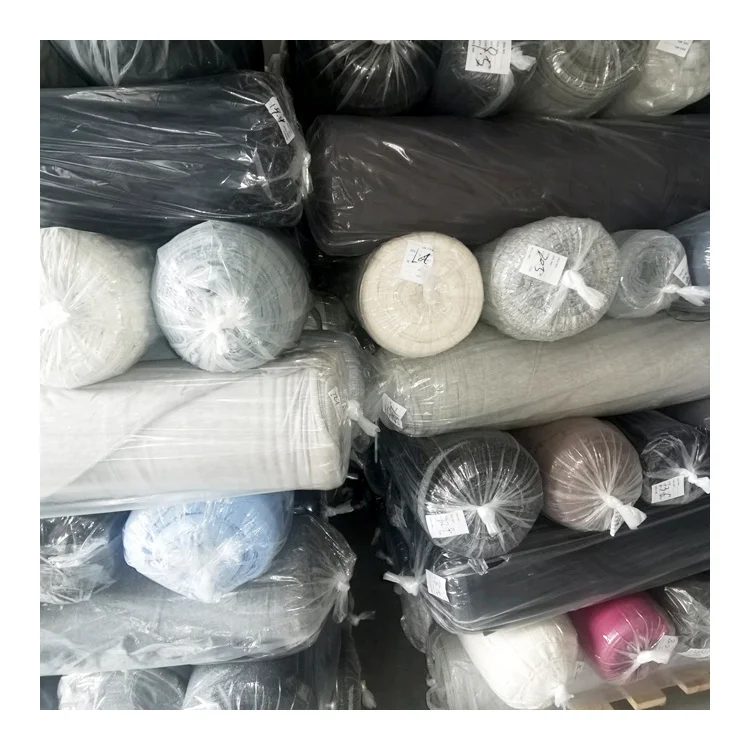 Quality Guaranteed Stock Knitted AB Grade Cotton  TC CVC French Terry Fabric For Hoodie Sweatshirt