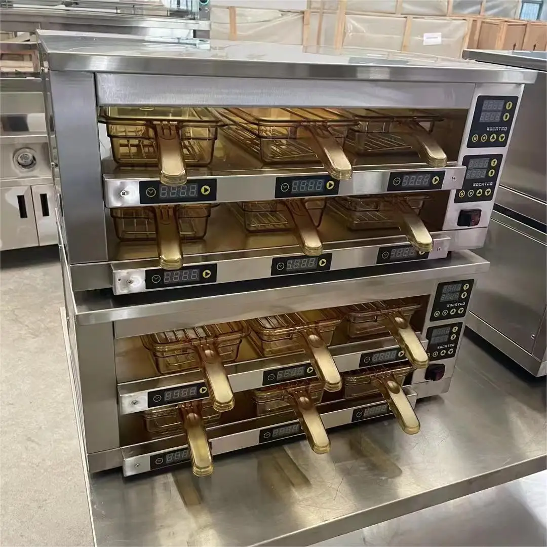 Fast Food Restaurant 2 3 4 Layer Commercial Hot Food Display Hamburger Meat Warmer