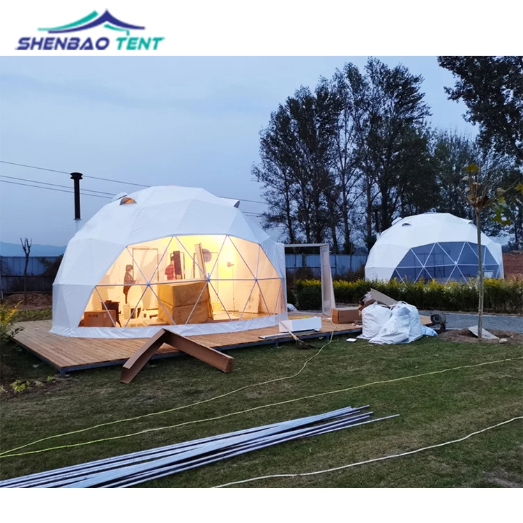 4m/5m/6m  2023 Top Sell Factory Supply PVC Fabric Geodesic Domes House Tent