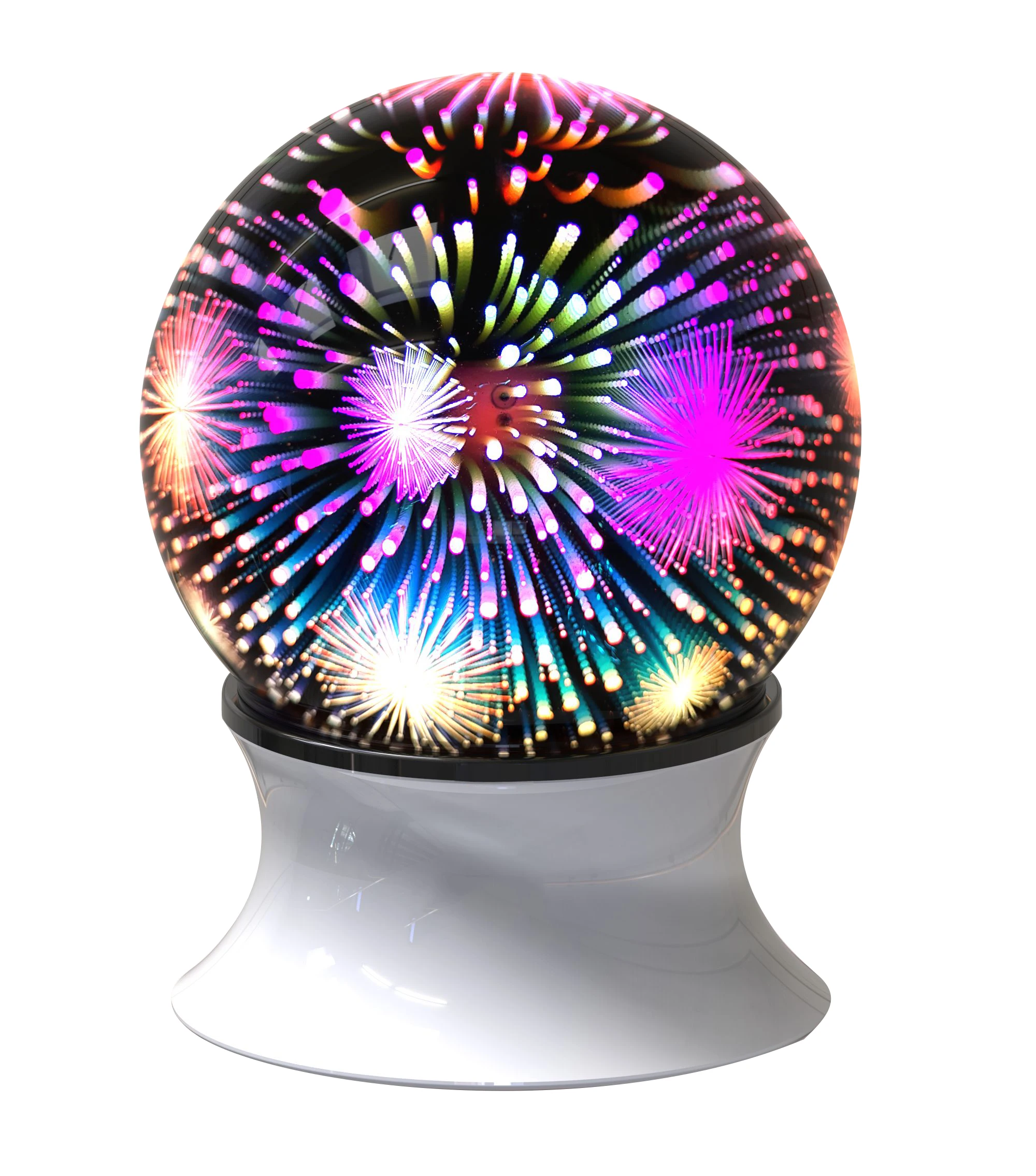 New 3D Creative speaker lamp USB colorful fireworks atmosphere projection lamp hands-free subwoofer wireless