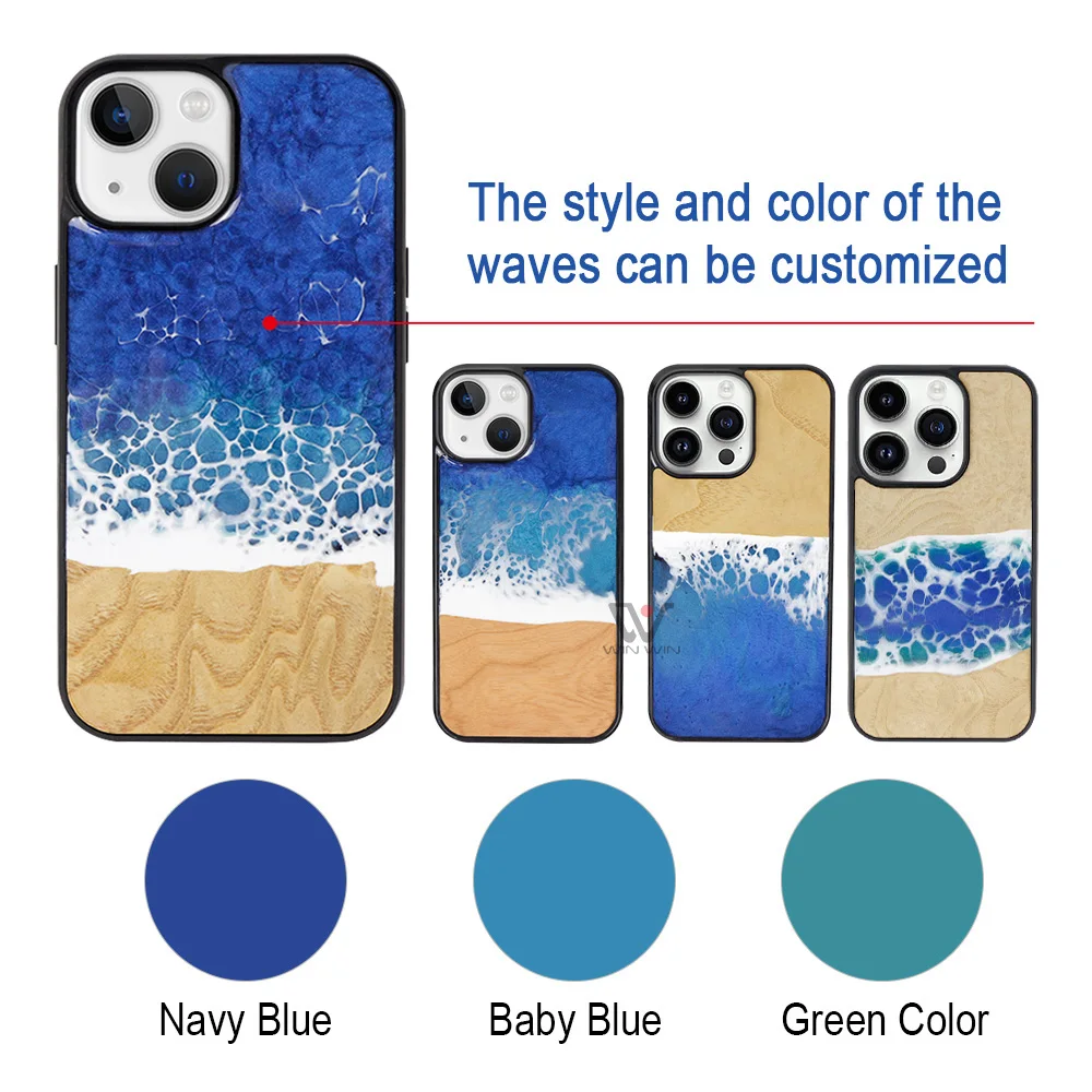 New Material Blue Resin Phonecover Wholesale Sea Travel Tourist Gift Popular Phone Case