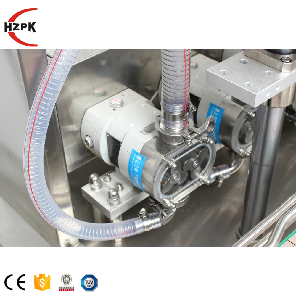 HZPK automatic 5 gallon water viscous liquid bottle paste honey jar 4 head rotor pump filling machine manufacturer