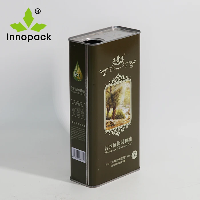 Empty Rectangular Tin Cans With Factory Price For Olive Oil Metal Cans With Lids