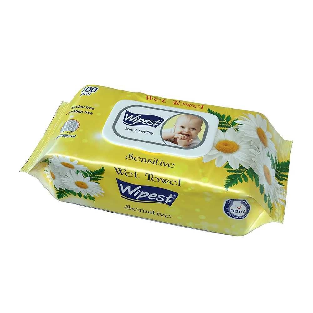 WIPEST WET TOWEL PAPER 100 SHEETS LAVENDER High Quality Rose Chamomile Wet Wipes Skin Care Hand and Mouth Cleaning from Turkey