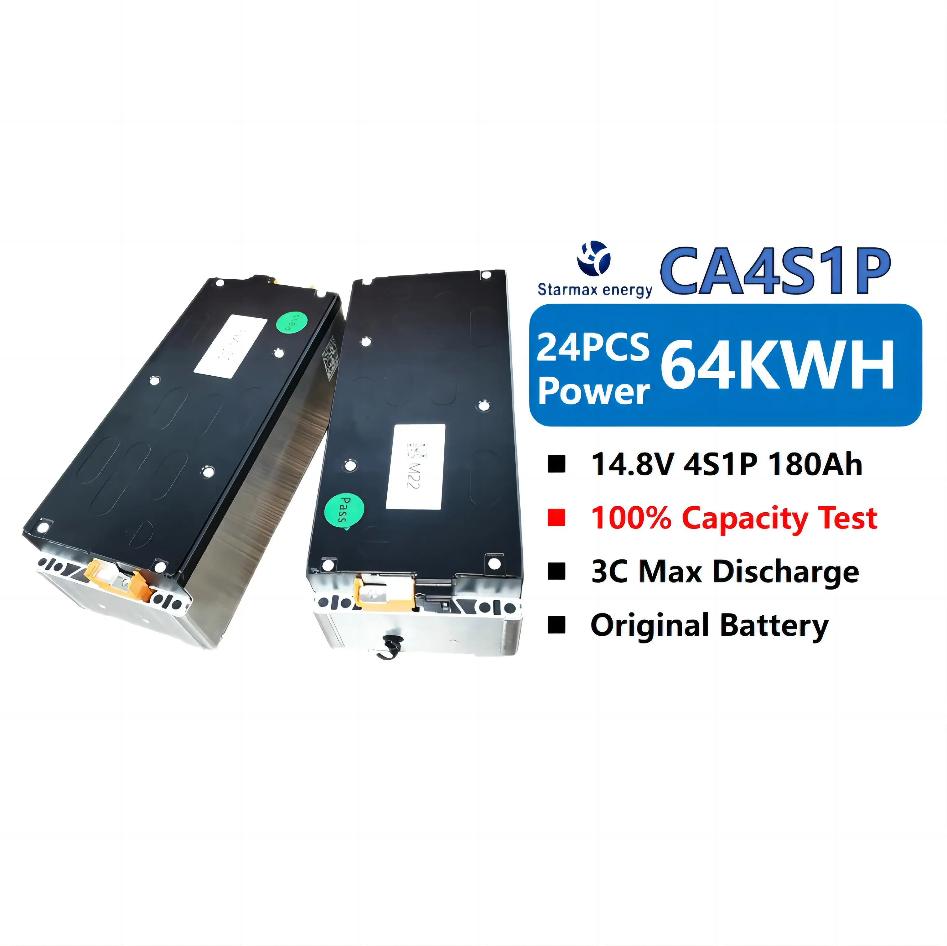 Starmax New Batch Nissan Leaf 50KWh 64KWh 69KWh Orginal CATL 4S1P  174Ah 180Ah 195Ah NCM Module With Connector For EV Batteries