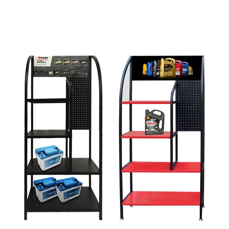 Factory Wholesale Metal Engine Oil Drum Storage Rack Oil Lubricant Display Motor Oil Display Rack