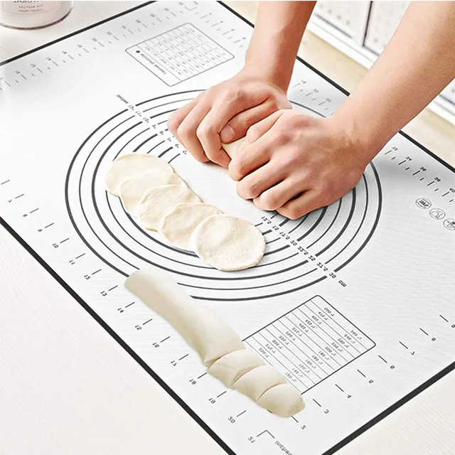 Non Slip Silicon Dough Rolling Mat Silicone Baking Pastry Mat with Measurement