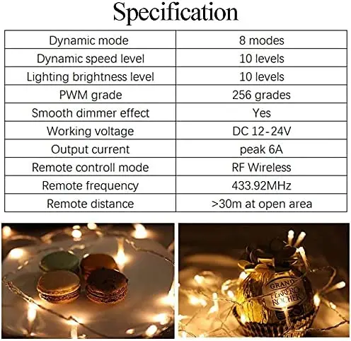 RF 11 ключ Диммер пульт дистанционного управления для светодиодной полосы света один цвет 5050 3528 DC 12 В свет разъем