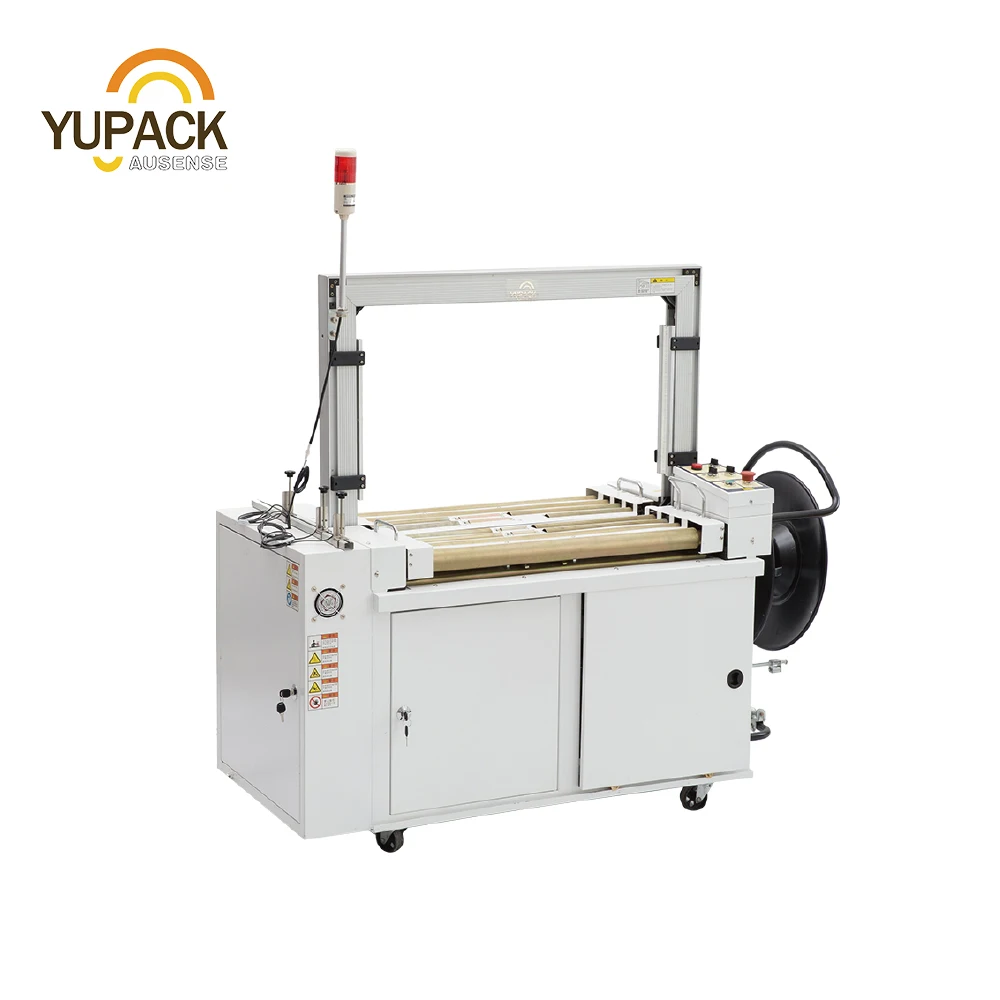 Factory price fully automatic strapping machine with belt conveyor