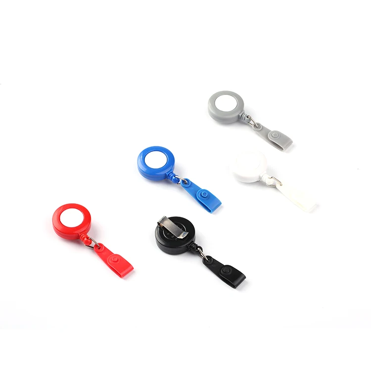 
retractable badge reel badge reel with carabiner id/ic card case 