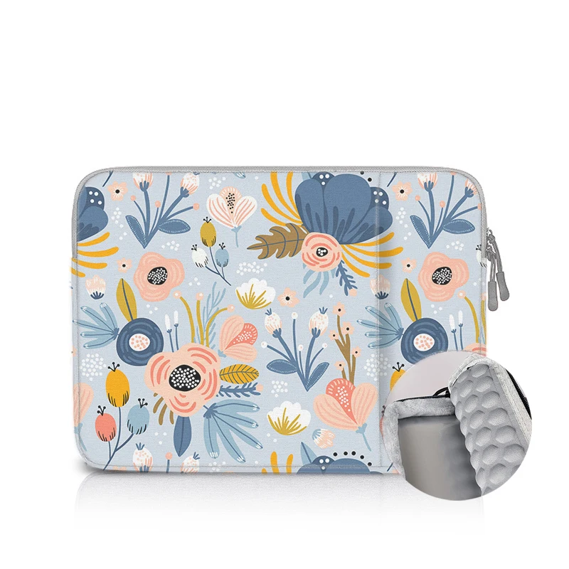 Nylon Fabric Print Bags Computer Protective Custom 14 15 15.6 Inch Shockproof Polyester Laptop Bag