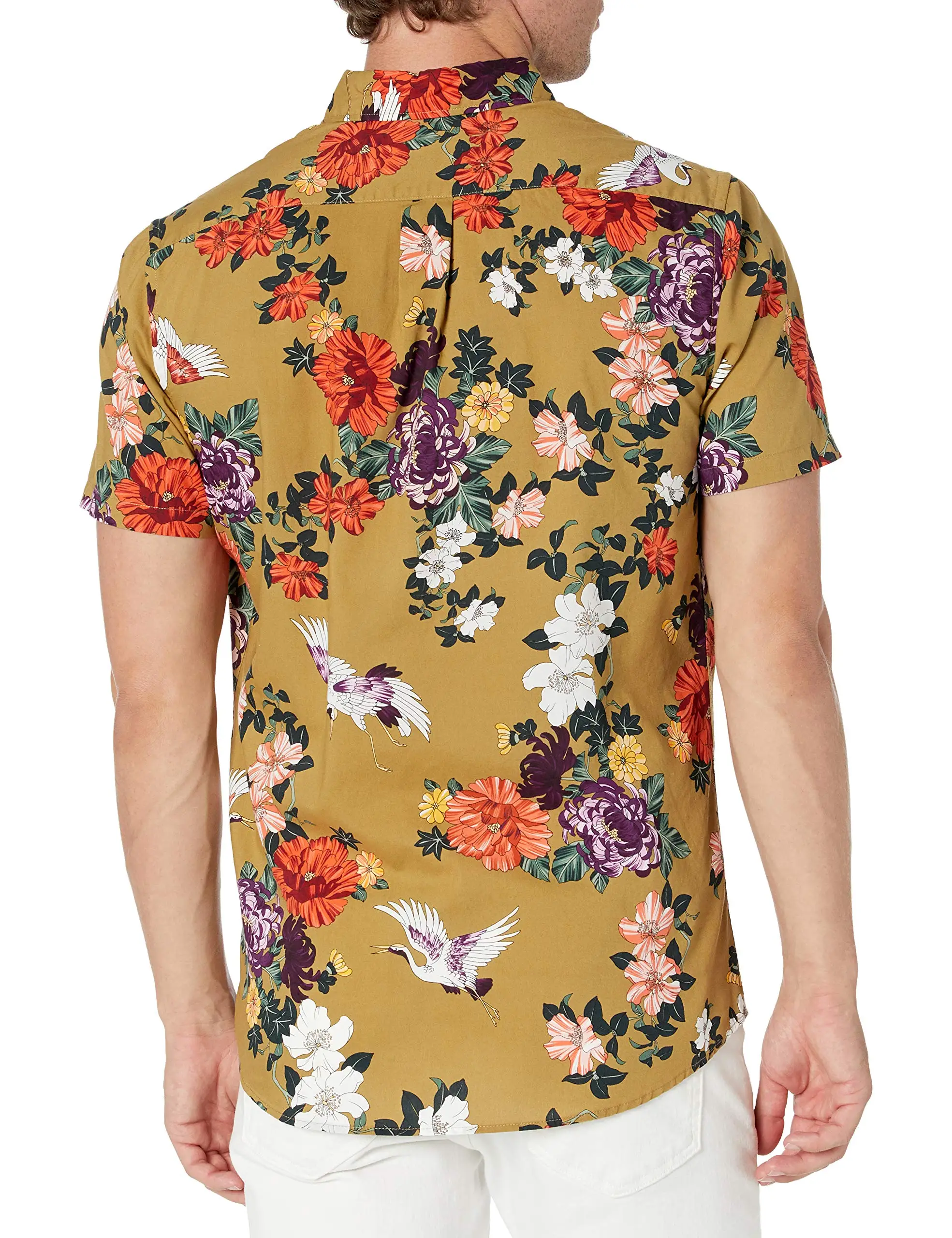 Summer Men Short Sleeve Oversized Vintage Striped Streetwear Cotton Linen Breathable Shirts