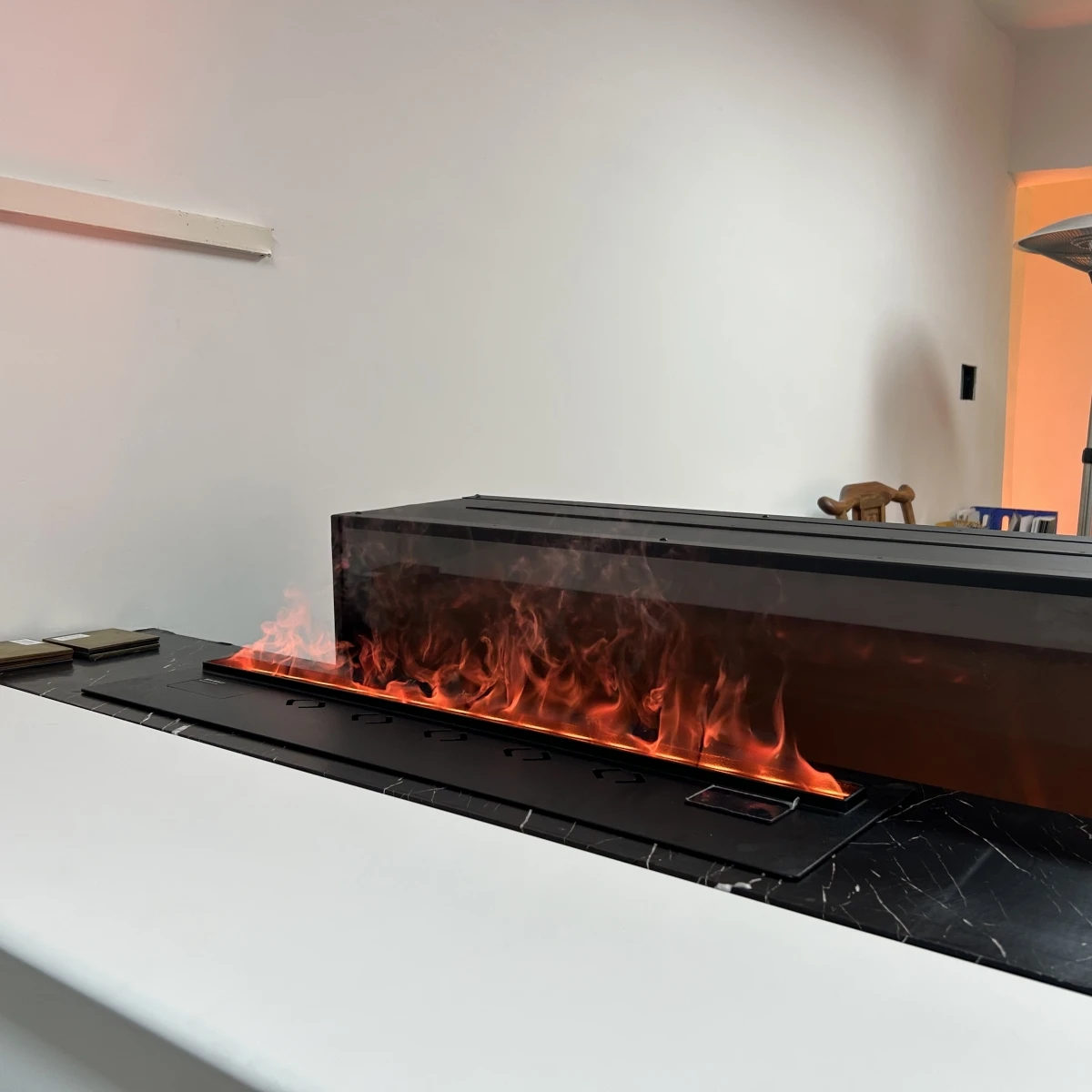 Pakistan home decoration flame fireplace light water vapor with humidified fireplace