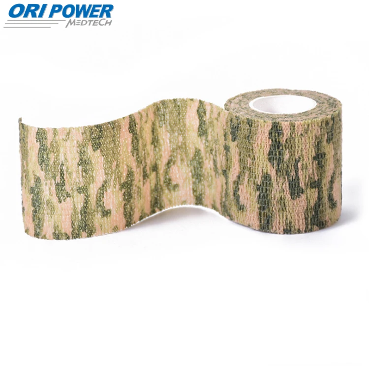 oripower customized cohesive self adhesive elastic crepe bandage function medical waterproof colored cotton bandage