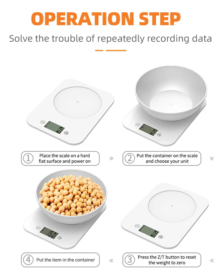 Factory Price Digital Kitchen Food Weighing Scale Electronic Kitchen Food Weight Digital Food Scale With Bowl