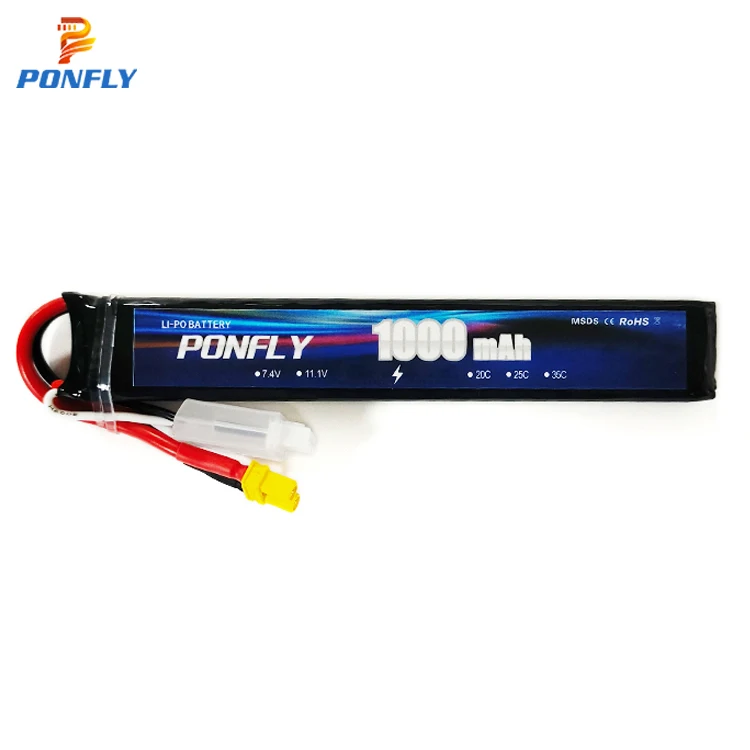 PONFLY аккумуляторная батарея для страйкбола 2s 7 4 v 1000mah 20c