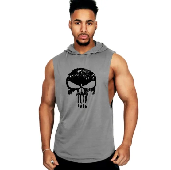 HT oem cotton polyester custom stringer tank top gym men wholesale sports vest