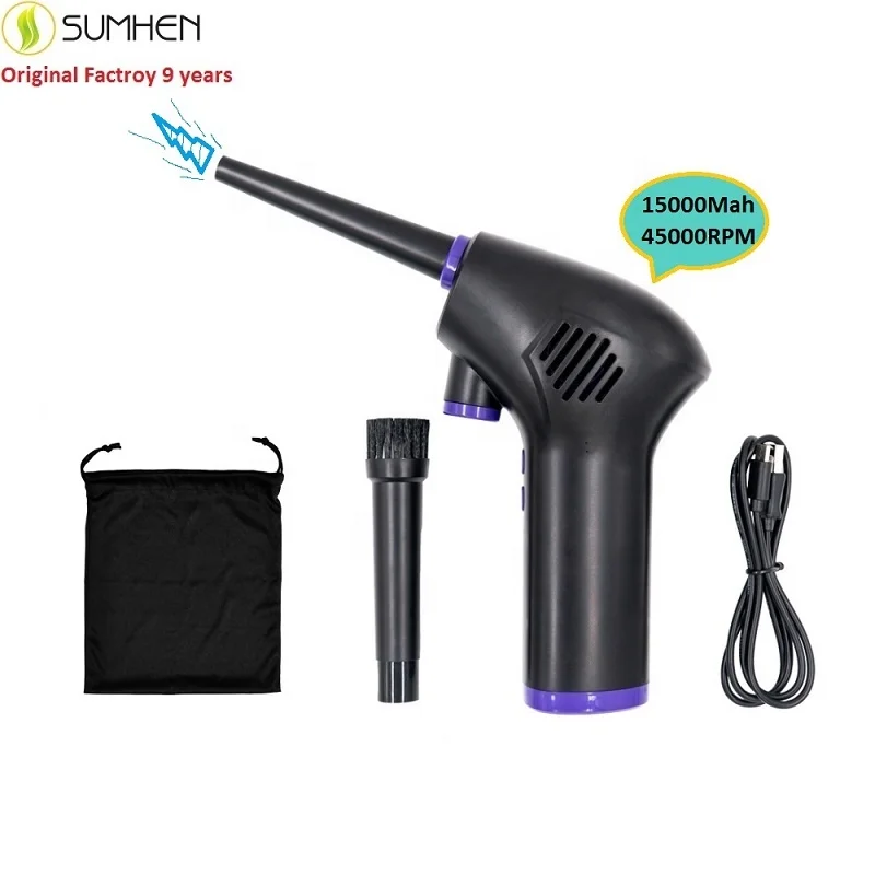 Cordless Air Duster Rechargeable Cleaning Air Vaccum Blower with Led light Upgraded 15000mah battery Compressed Air Duster