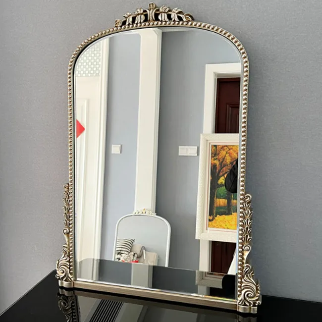 Factory Hot Sale Arch Shape Vintage Side Mirror Wholesale Antique Hand Mirror Mirrors For Home Decoration