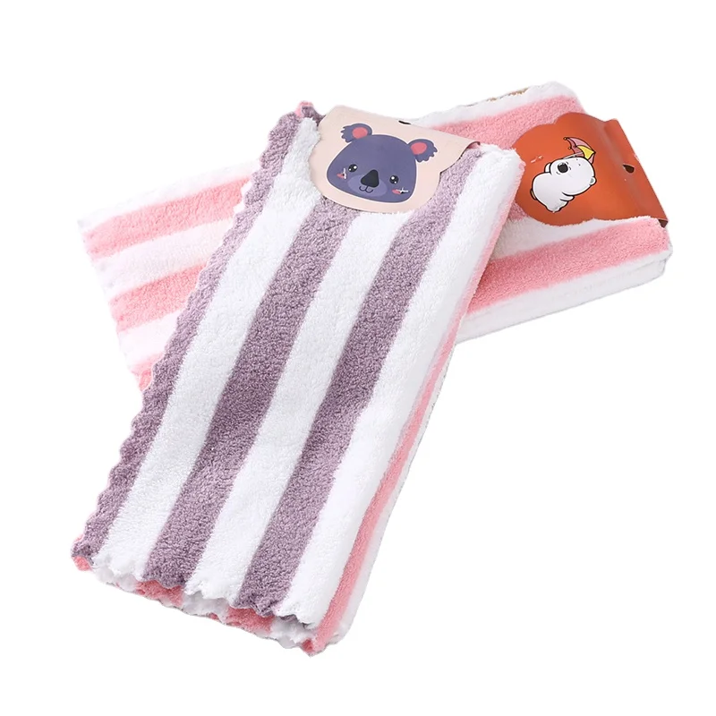 White Huadu Home Square Kitchen Tea Towel Knitted Touch Less Auto Cut Kitchen Towel Magic Cloth Striped Small Kitchen Towel on 4