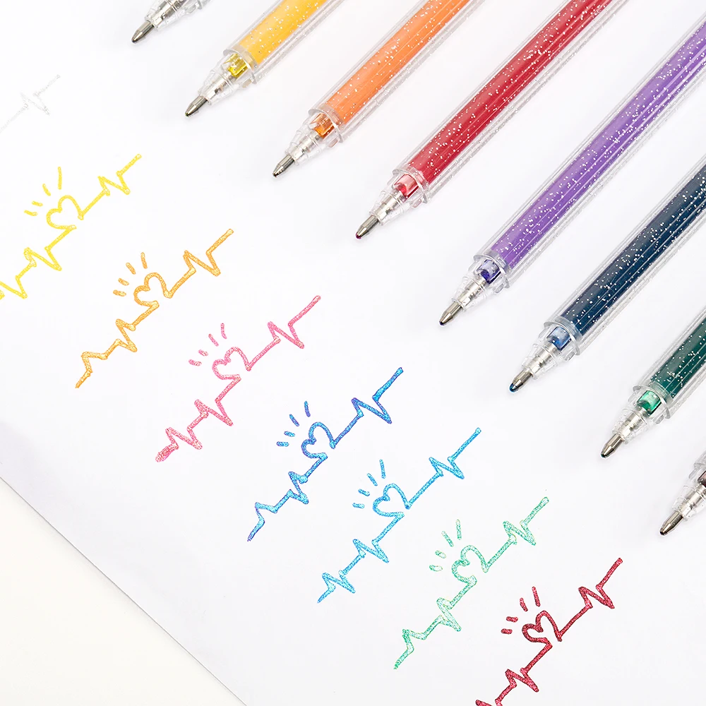 Wholesales Coloring Set Gel Pens Colors Gel Ball Pens, Professional Artist Ink Glitter Gel Pens For Art Drawing Painting
