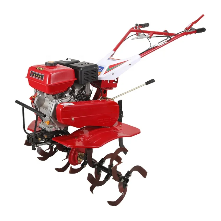 Muti functional 177F Recoil Starter Gas Powered Cultivators Mini Tiller with Plough