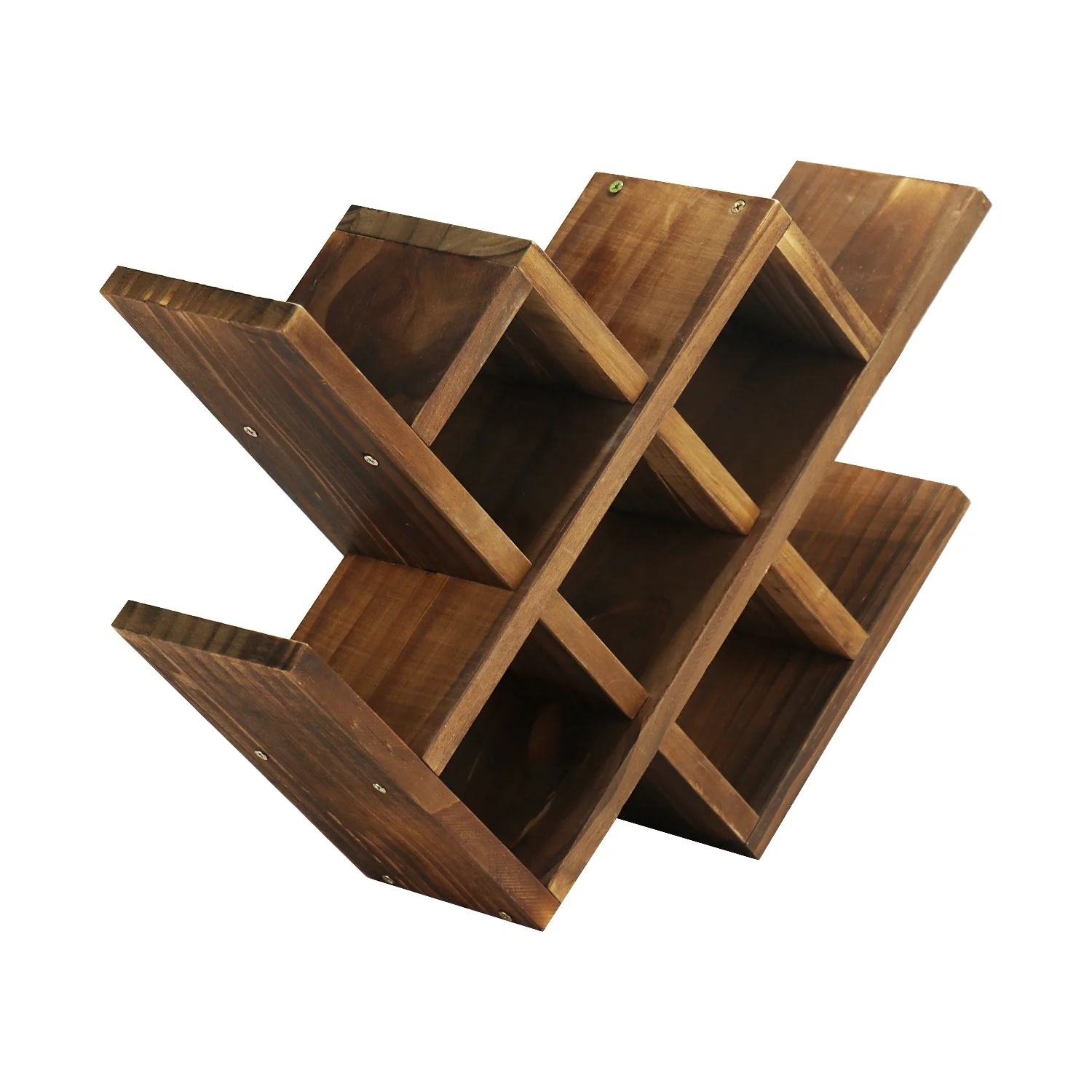 Red wine rack Creative European solid wood wine rack home living room wine rack