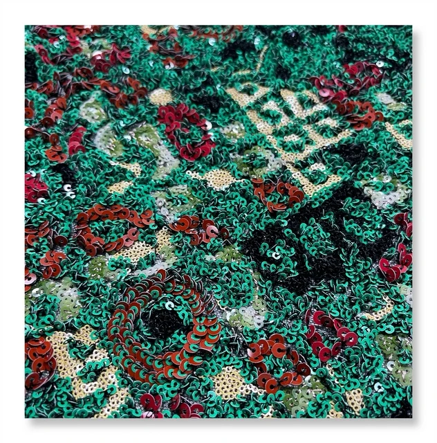 embroidery fabrics 3D wholesale floral sequin tulle Italian style  luxury fabrics for  design dress